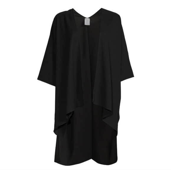 Time and Tru Women's Waterfall Layering Piece One Size Fits Most Black - Picture 3 of 6